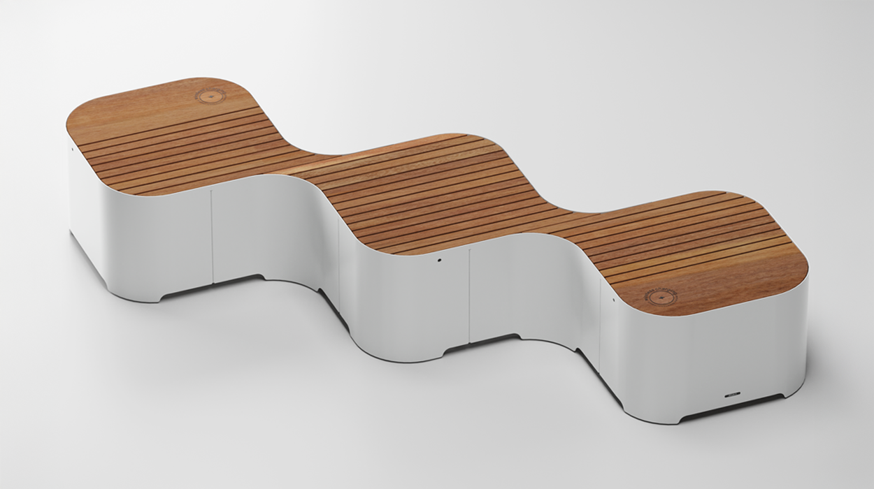 Panca Pinch a 3 moduli in linea per sole sedute