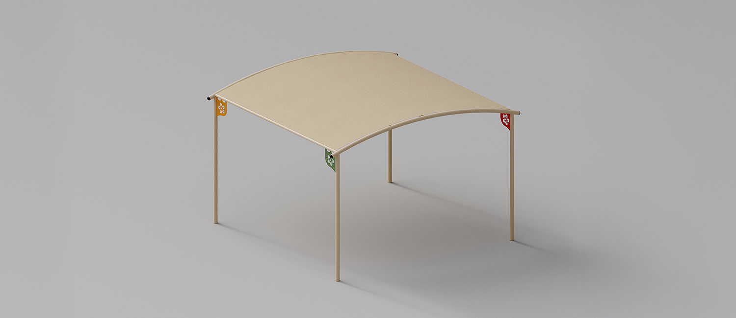 Abacus outdoor classroom to be buried and PVC cover sheet