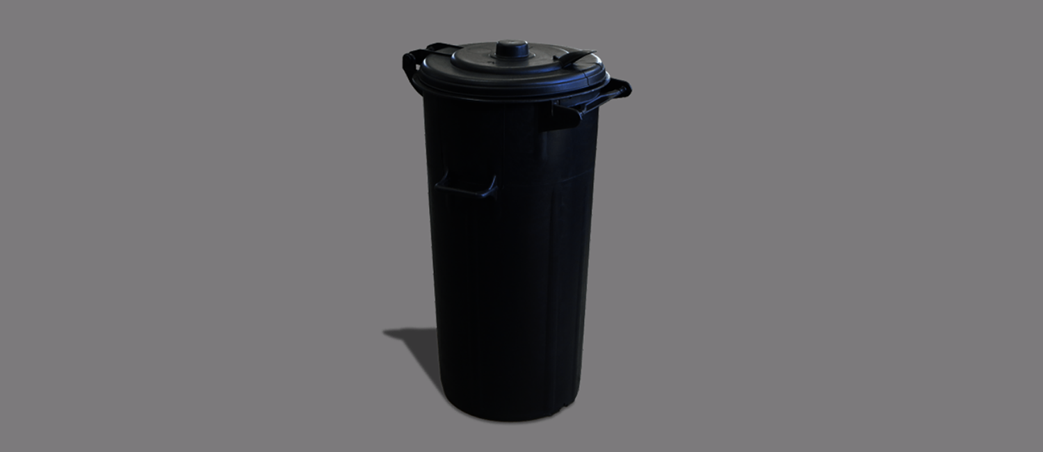 Bidone per nettezza urbana vista 1