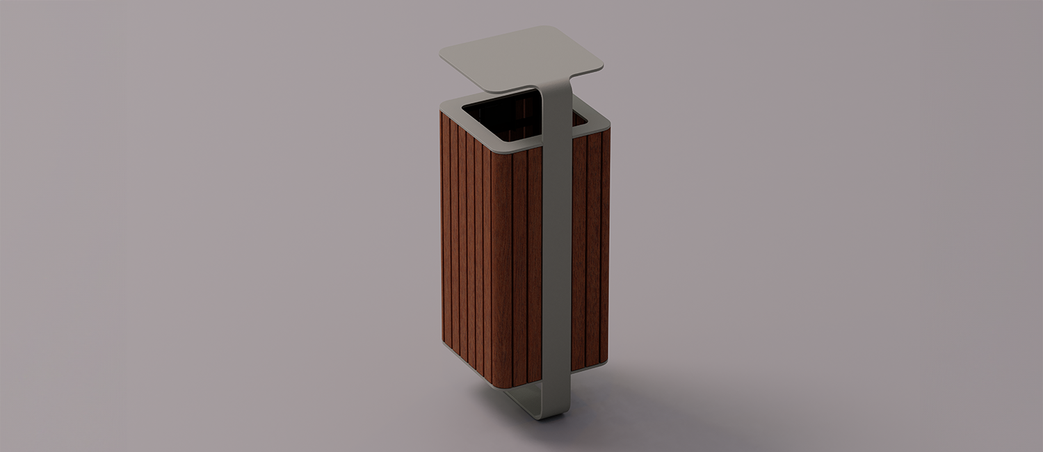 Cestino Io con rivestimento in legno vista 4