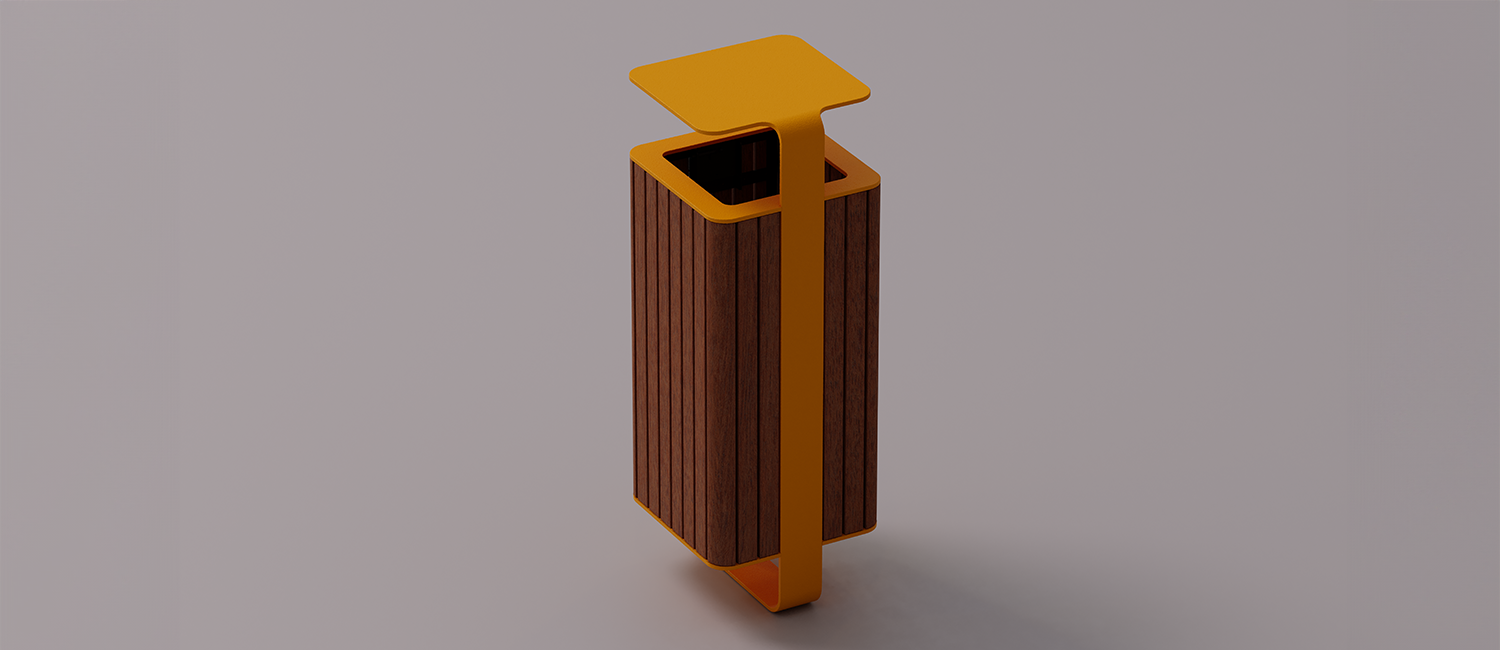 Cestino Io con rivestimento in legno vista 5