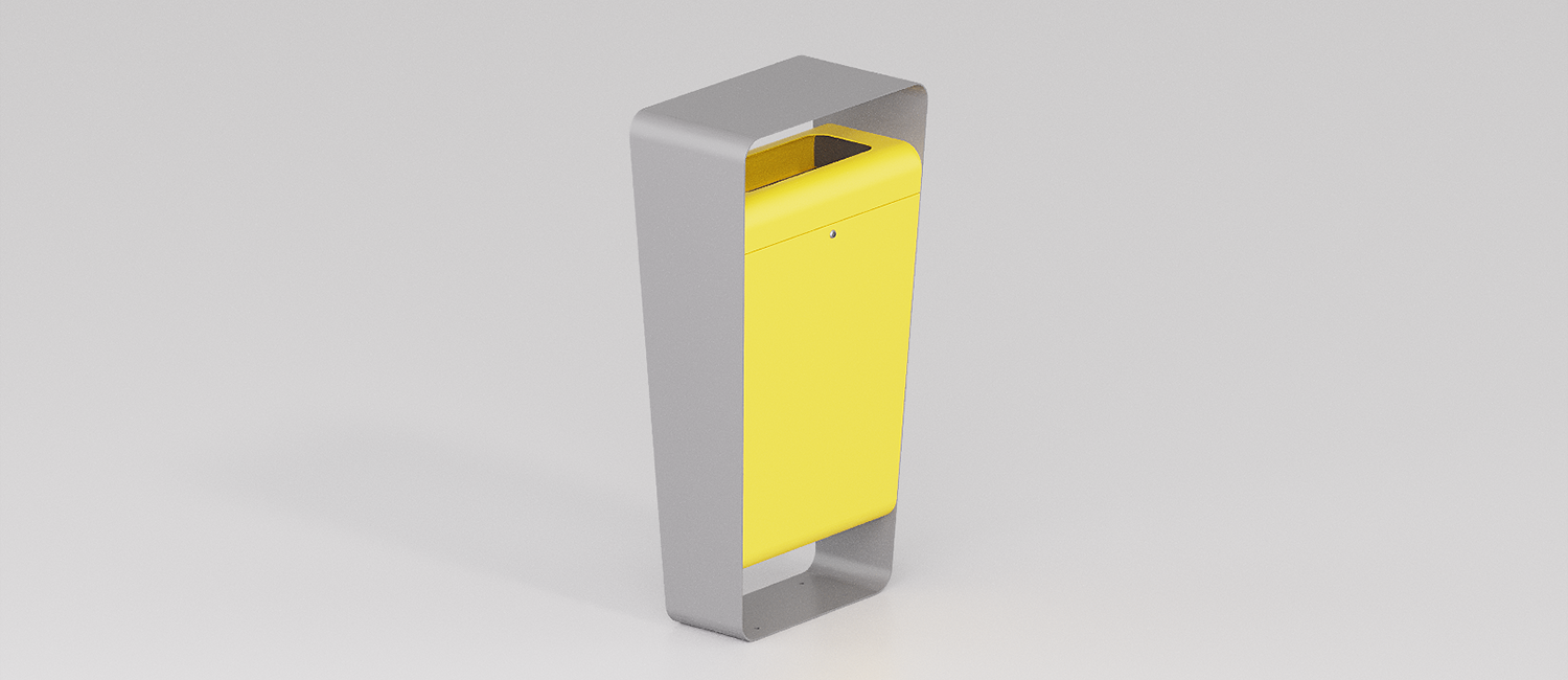 Miss Thin litter bin with lid