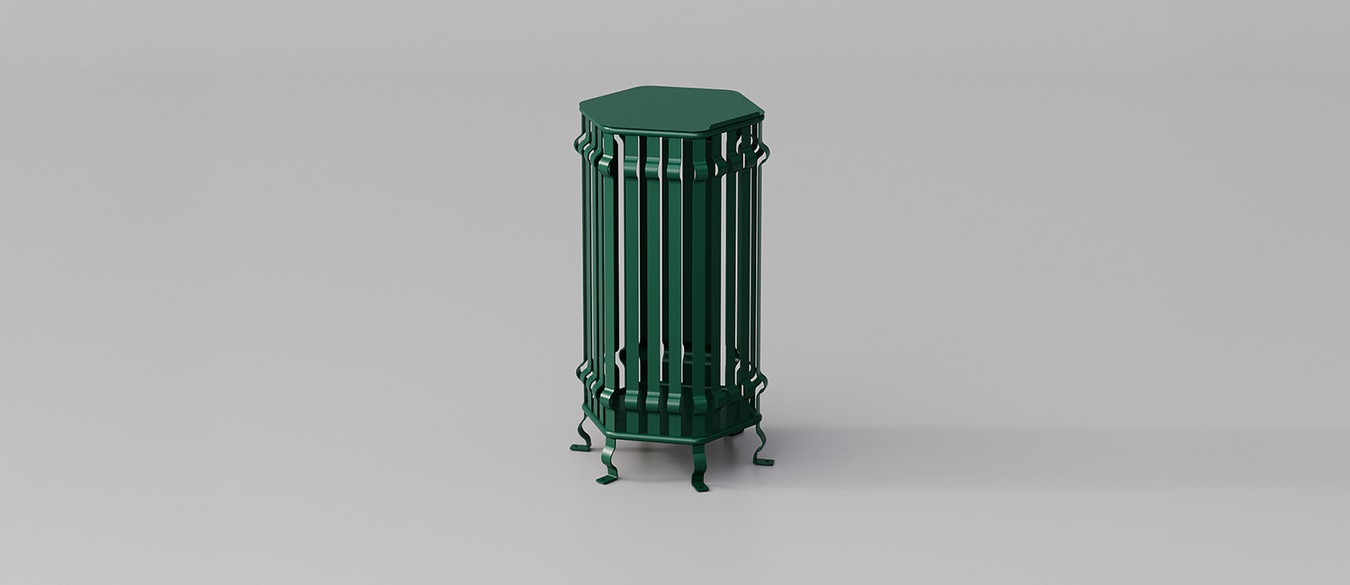Large Trash Bin Barocco