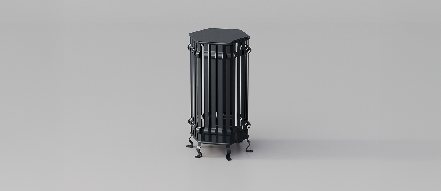 Large Trash Bin Barocco