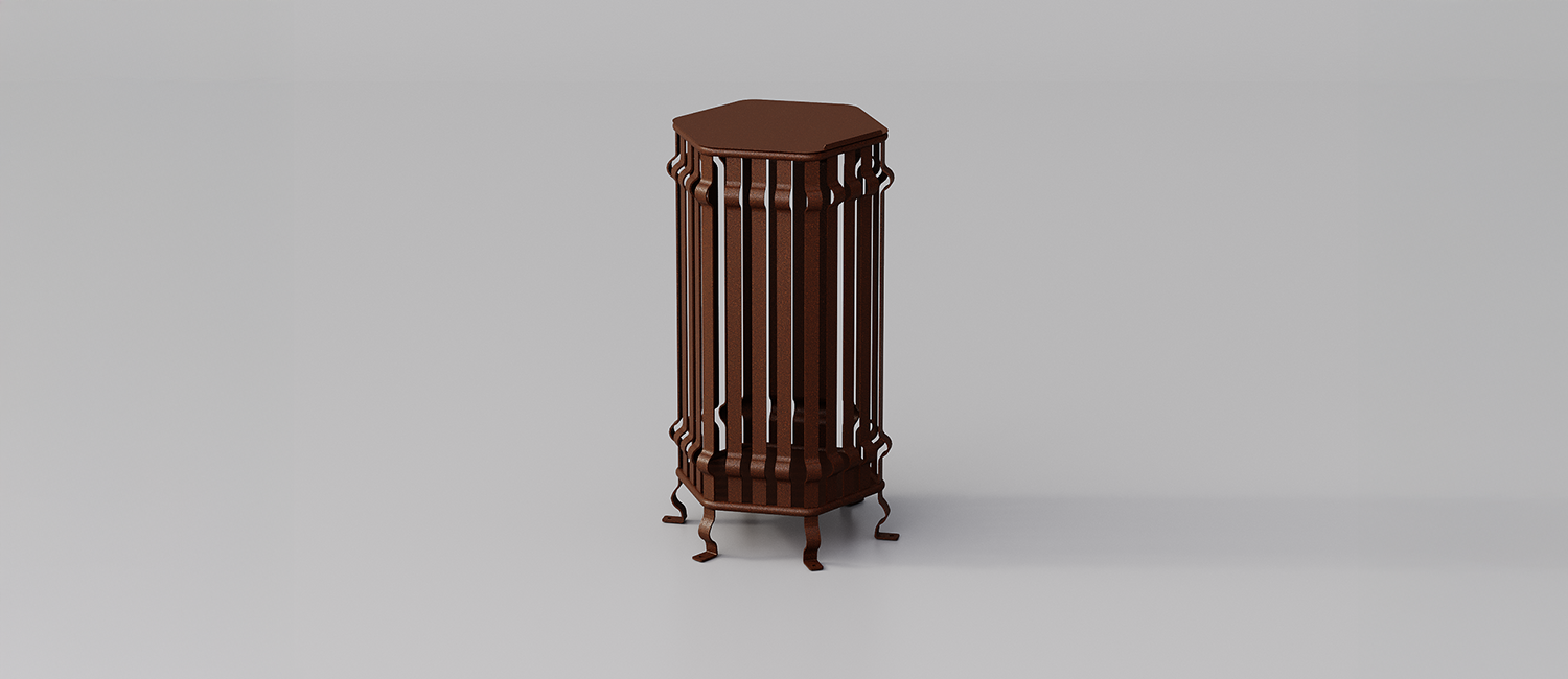 Large Trash Bin Barocco