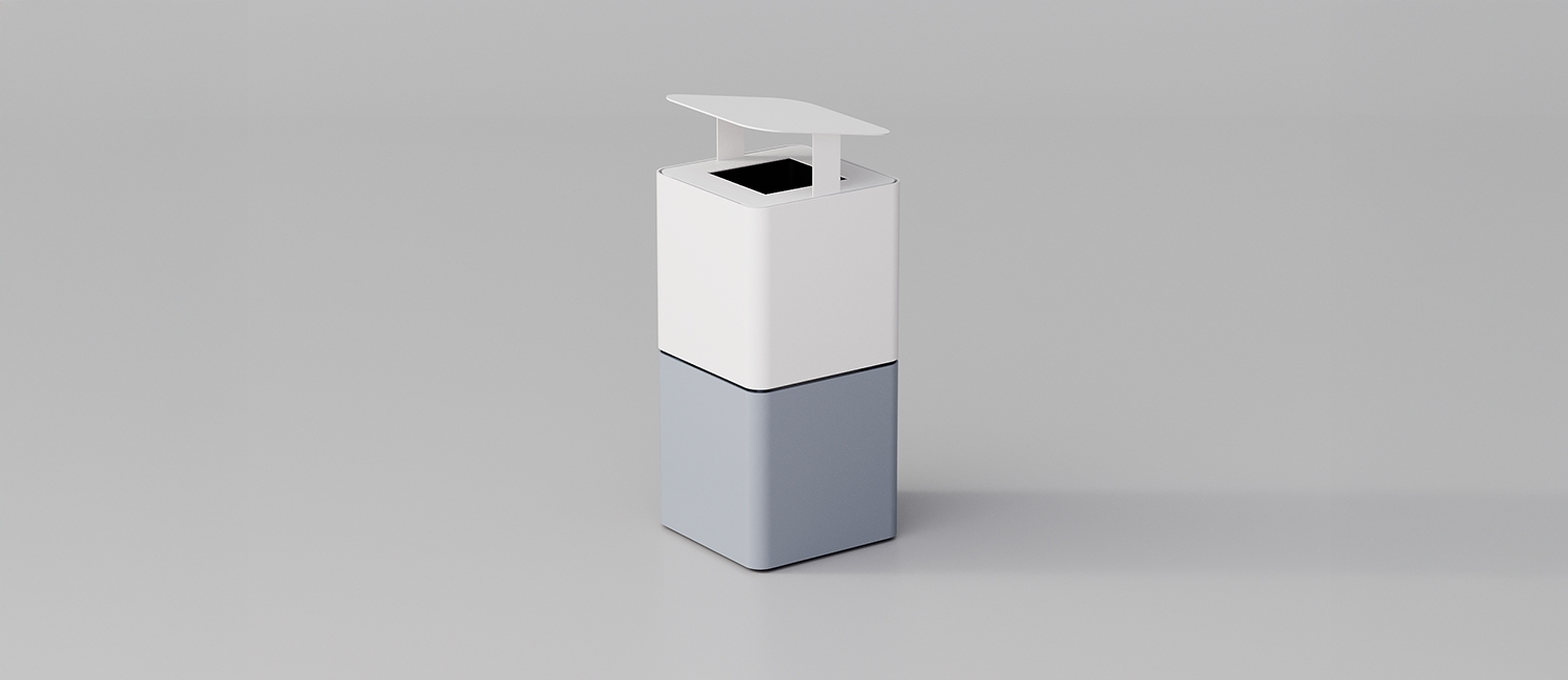 Cubik large trash bin with lid