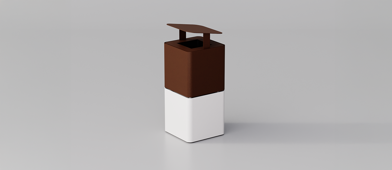 Cubik large trash bin with lid