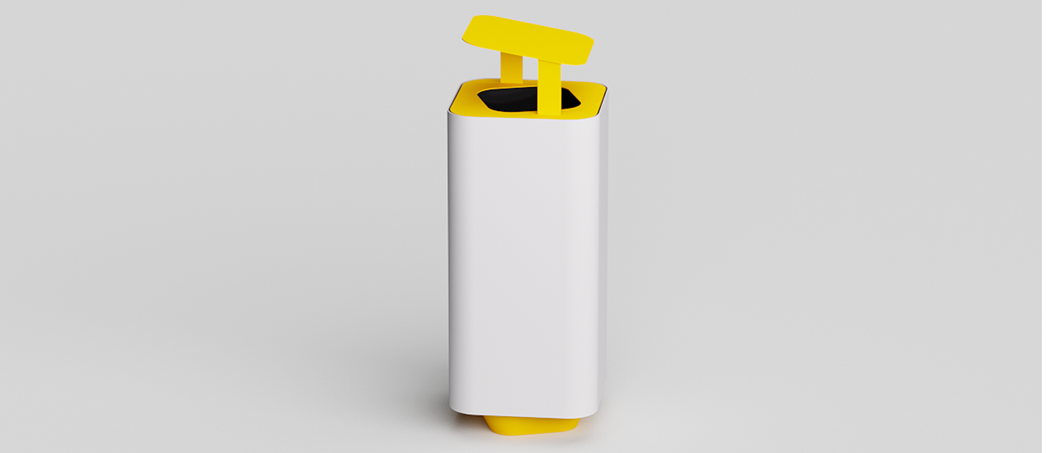 Harry large trash bin with lid