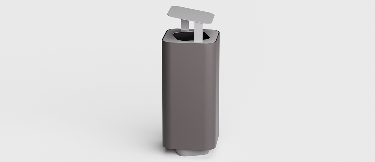 Harry large trash bin with lid