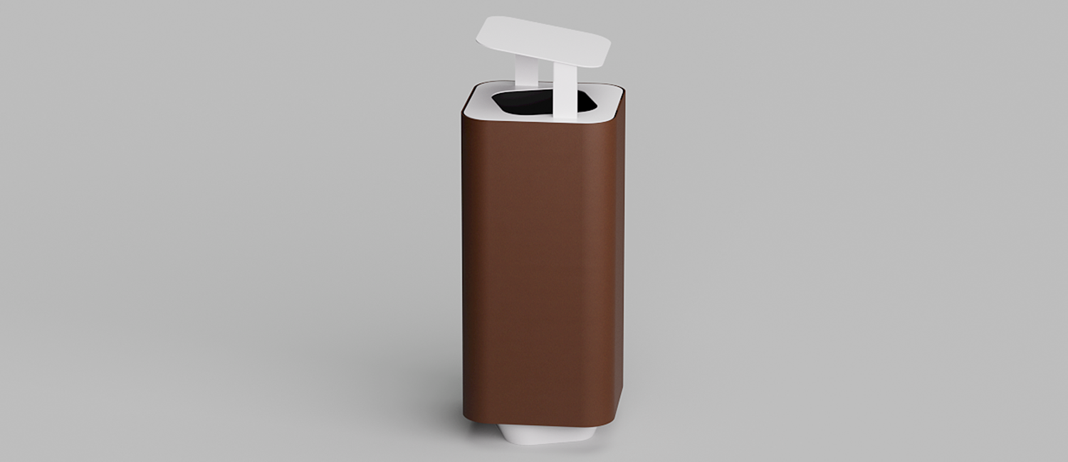 Harry large trash bin with lid