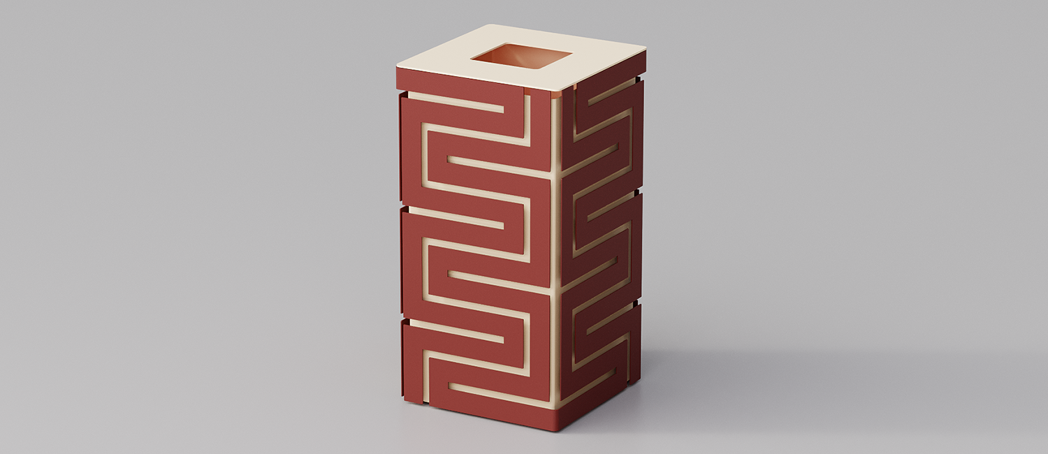 Snake large trash bin
