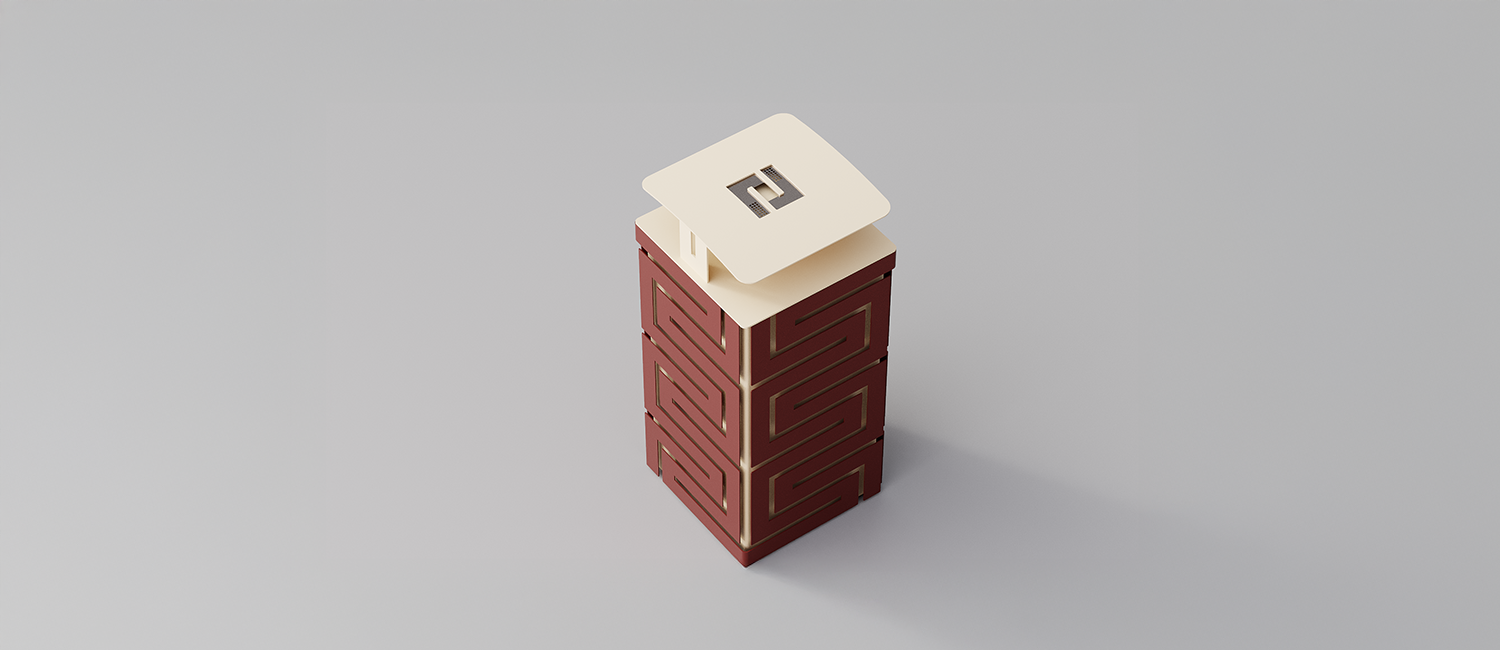 Snake large trash bin with lid and ashtray