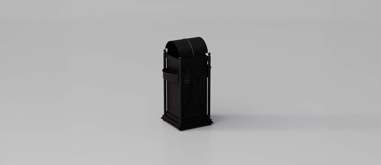 Large Trash Bin Virgo with openable lid
