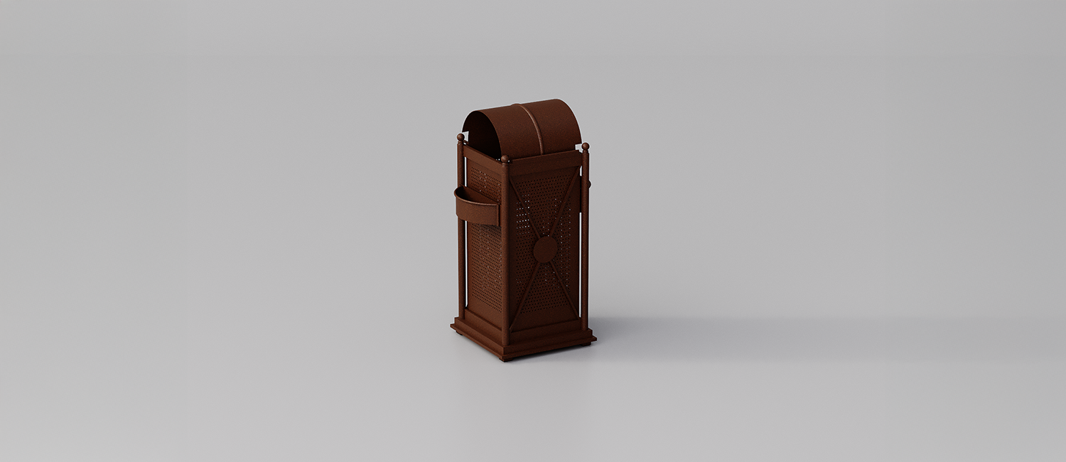Large Trash Bin Virgo with openable lid
