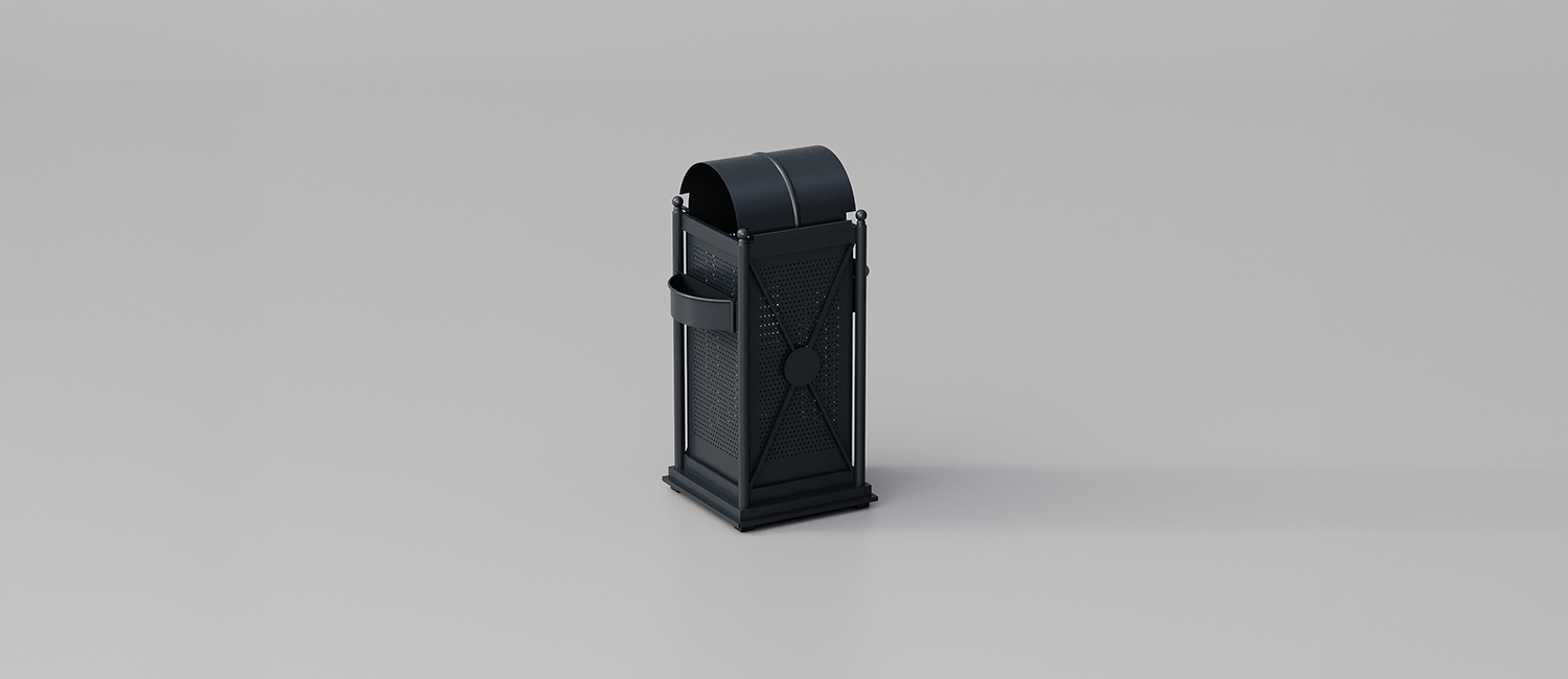 Large Trash Bin Virgo with openable lid
