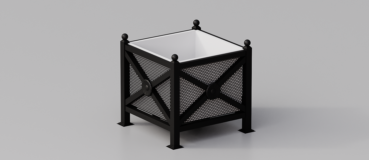 Flower Box Orchidea Midi with perforated sheet panels