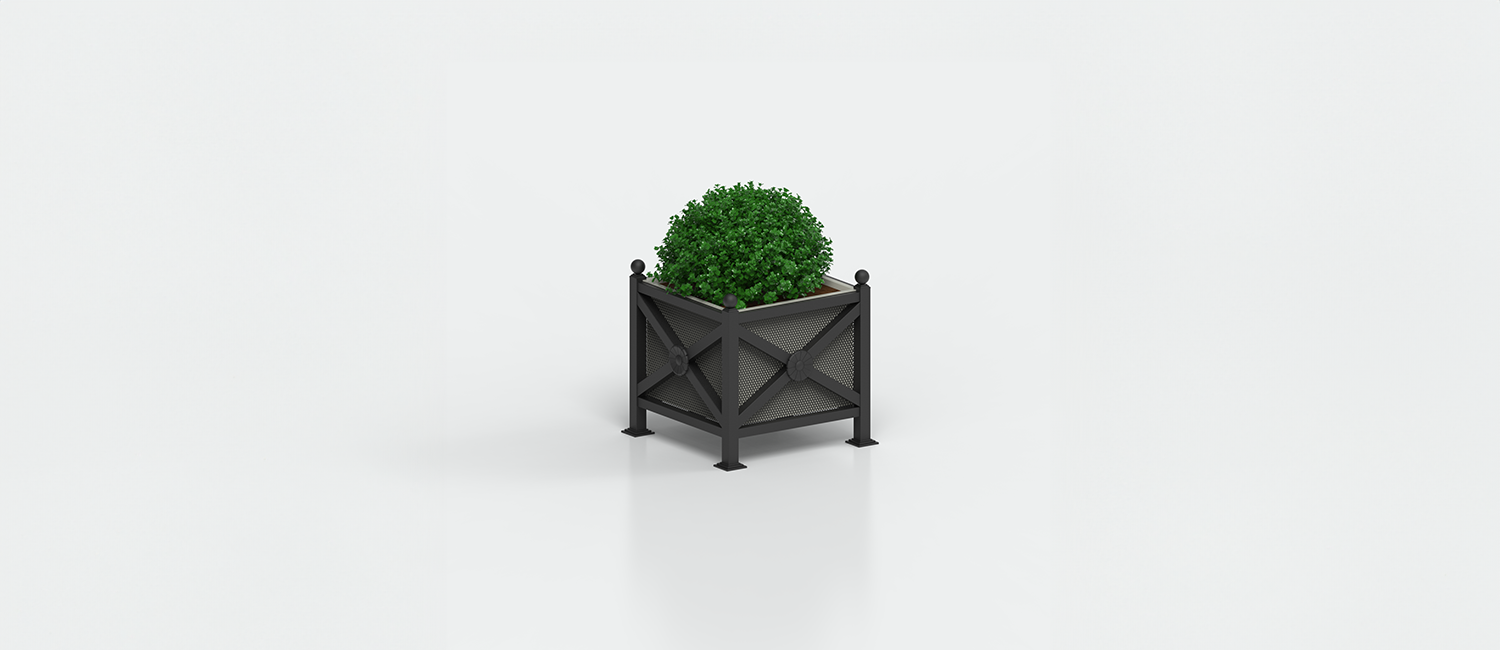 Flower Box Orchidea Midi with perforated sheet panels vista 1