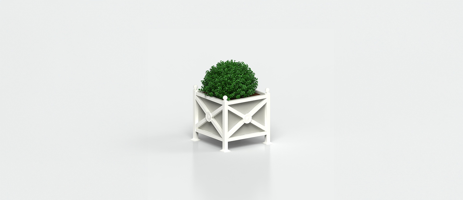 Flower Box Orchidea Midi with perforated sheet panels vista 4