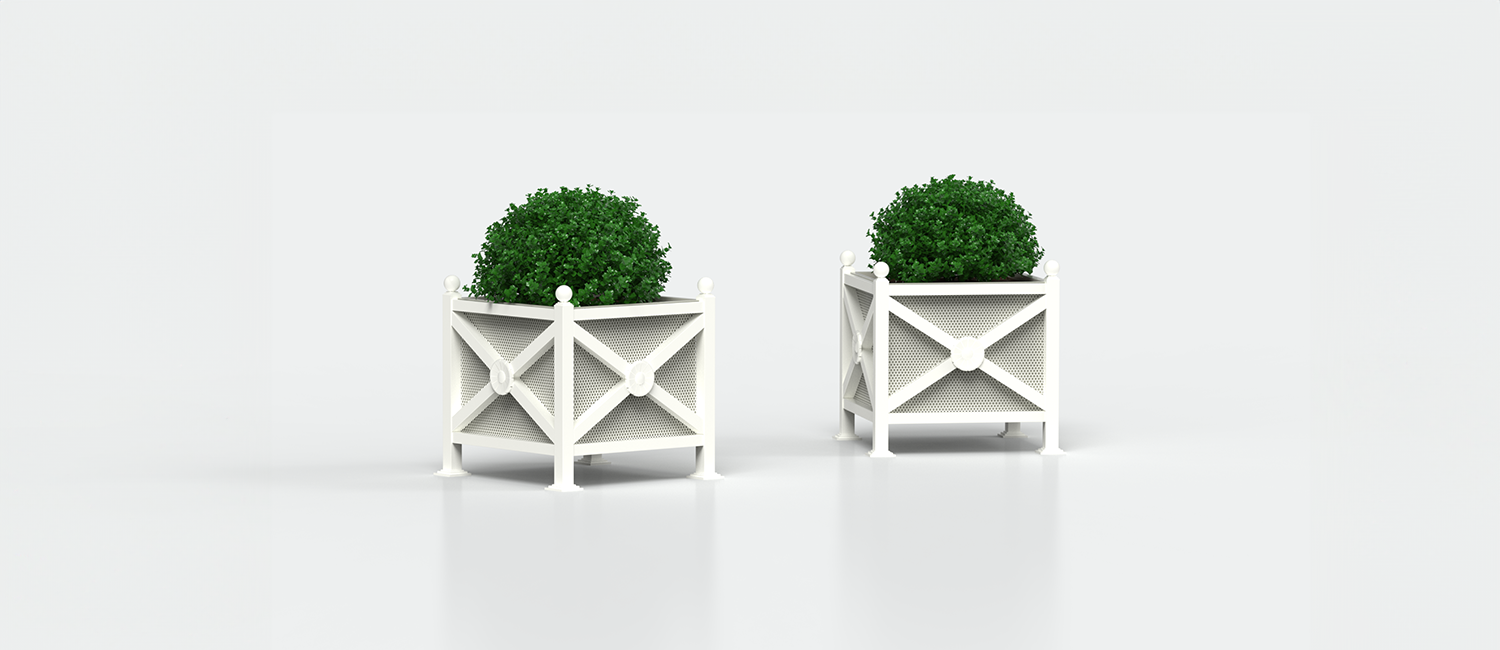 Flower Box Orchidea Midi with perforated sheet panels vista 5