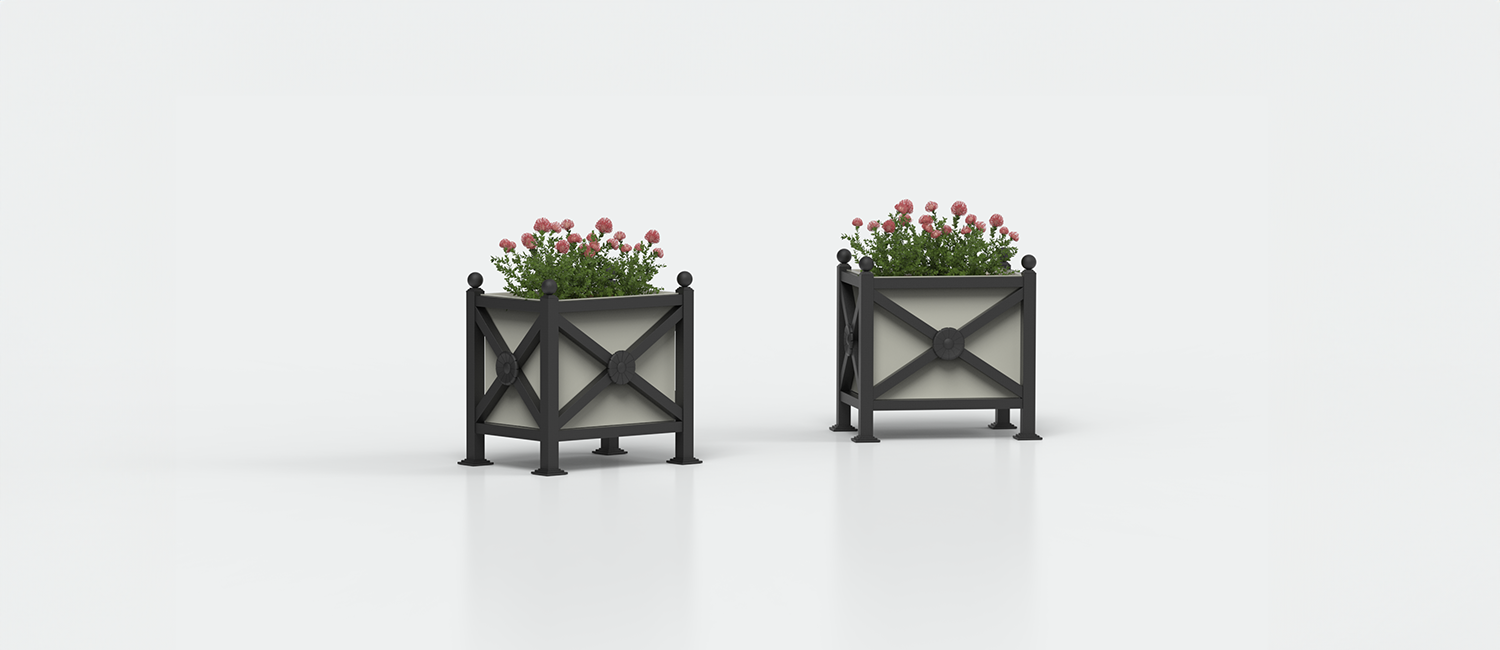 Rectangular Flower box Orchidea Midi vista 2