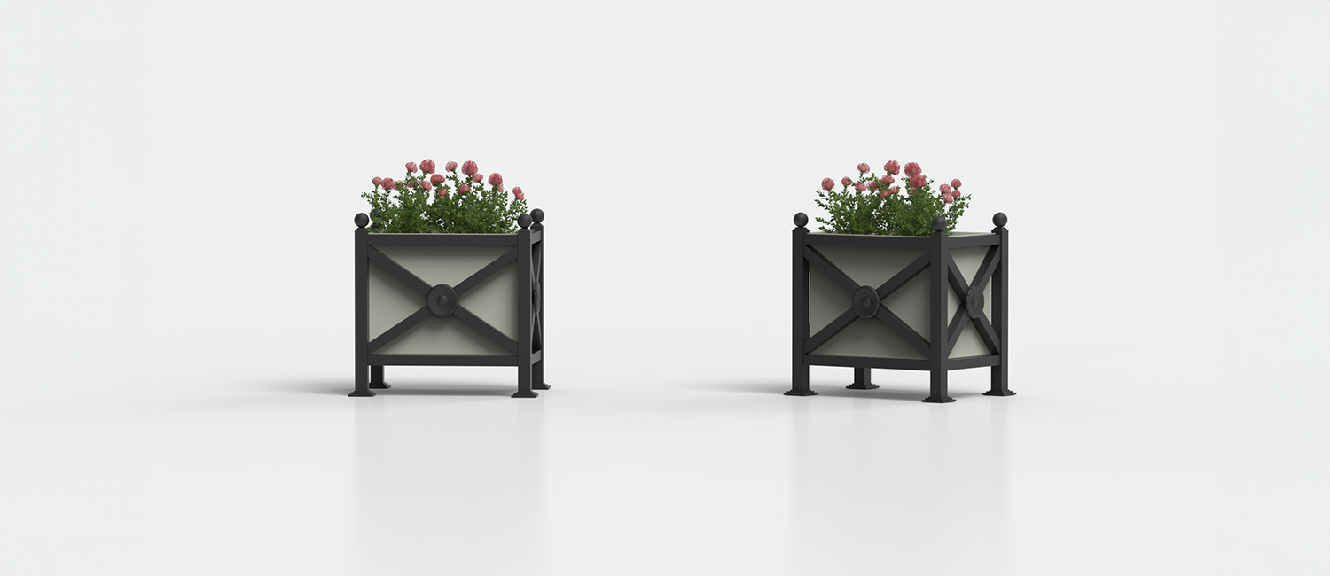 Rectangular Flower box Orchidea Midi vista 3