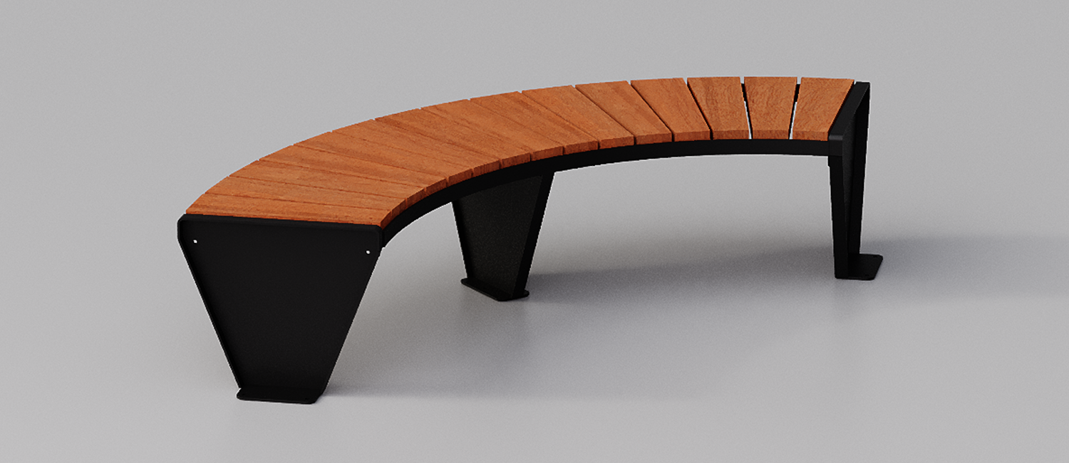 Round bench with okume wooden price lists