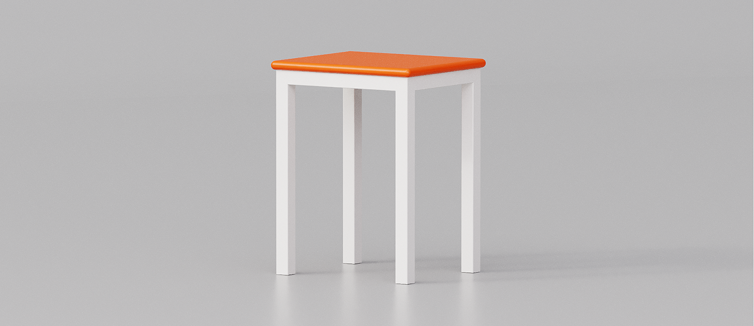 Simply outdoor bench with polystone sitting