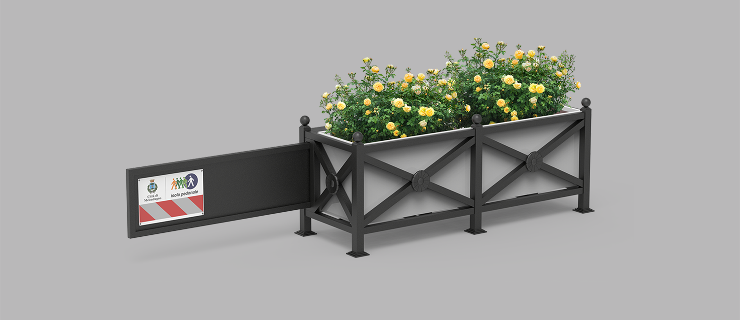 Open&Go pedestrian barrier with 120cm right barrier