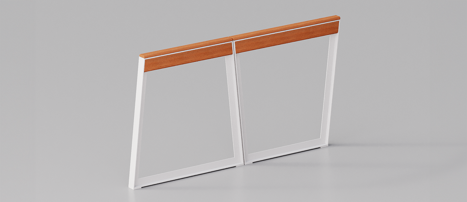 UpsideDown pedestrian guard with wide base