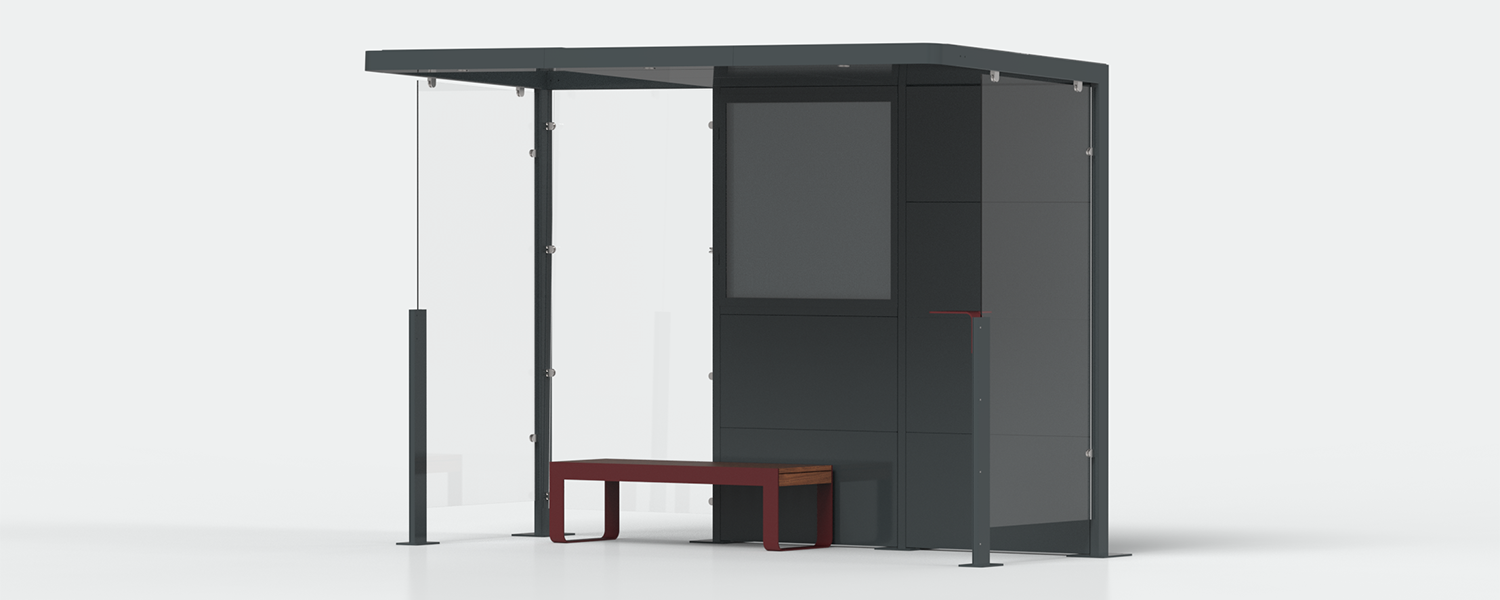 Pensilina io 3 moduli vista 2