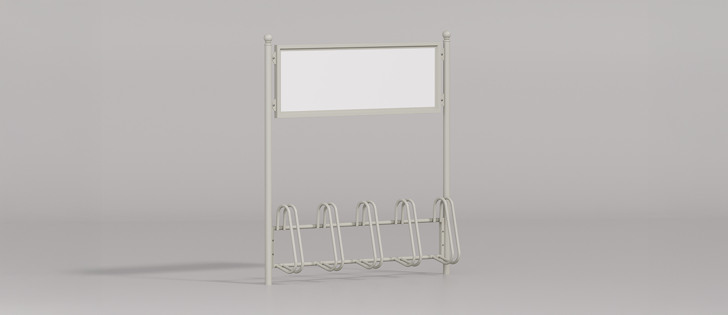 Portabici verticale Liberty Display vista 3