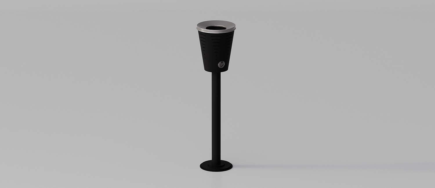 Twister ashtray on pole