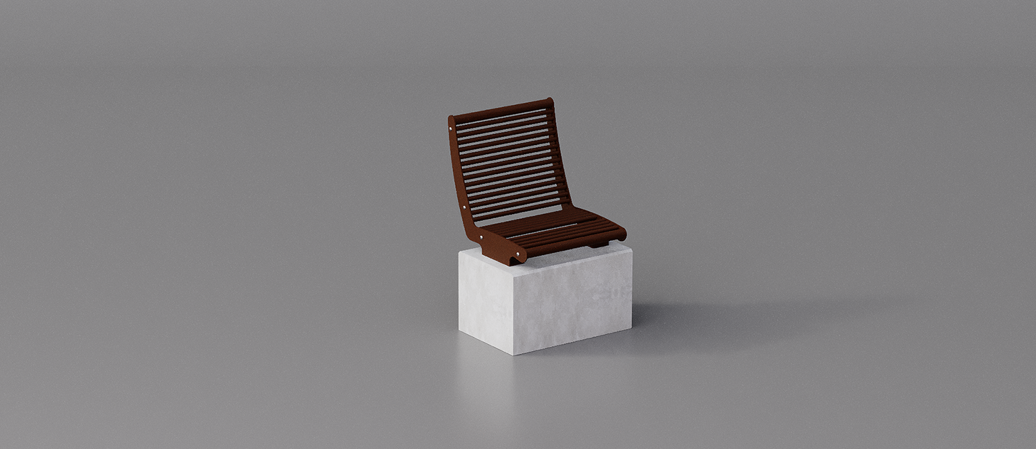 Single Panama seat wall mounted