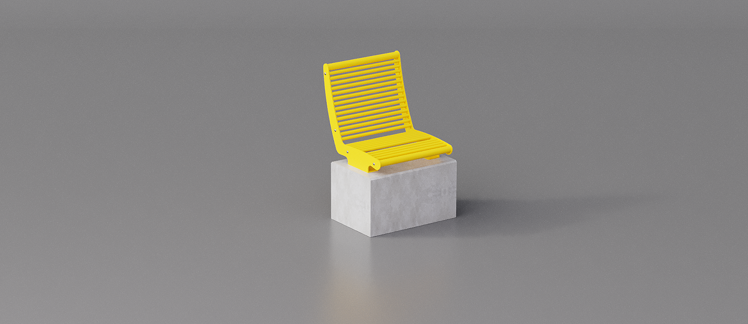 Single Panama seat wall mounted