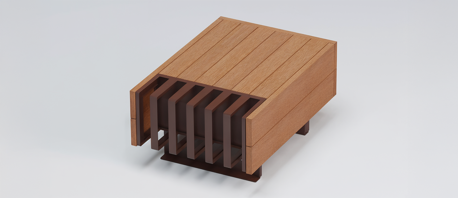 Noi seat with bike rack