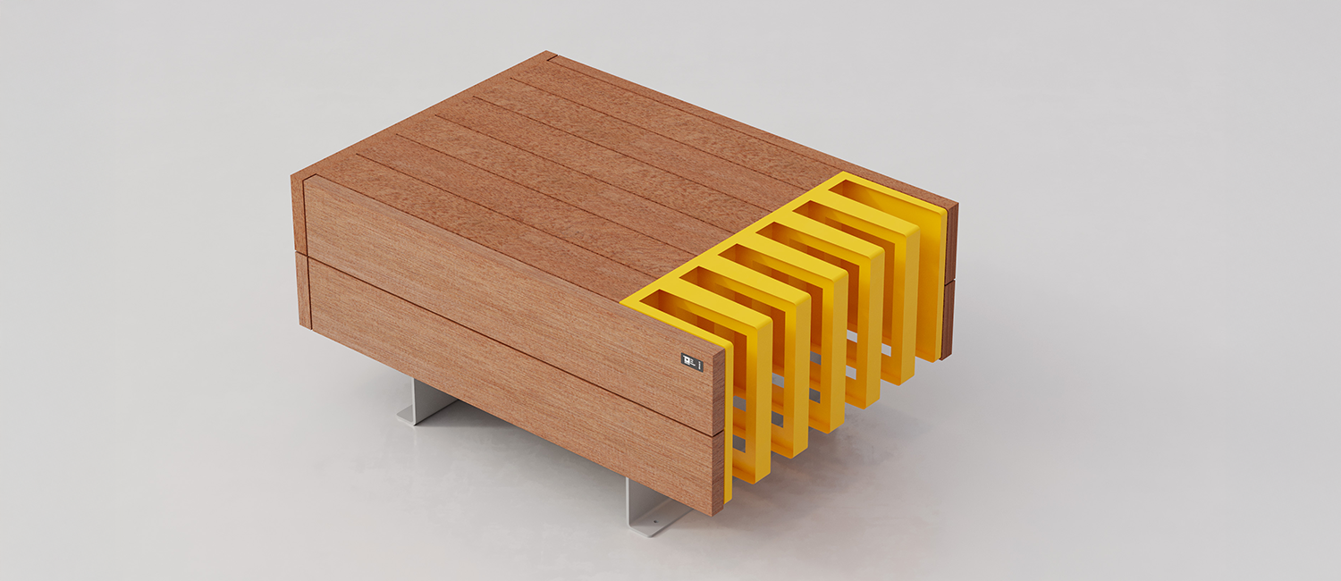 Noi seat with bike rack
