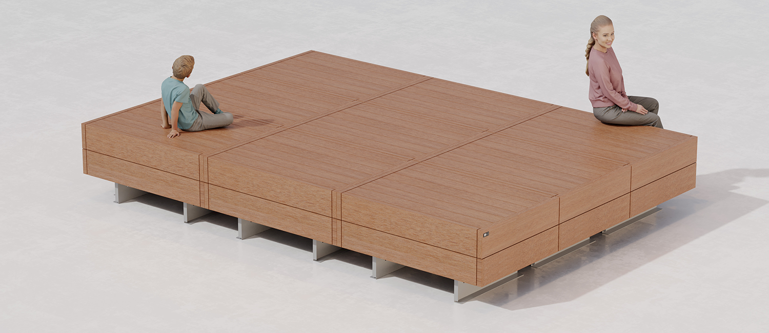 Noi seat with bike rack