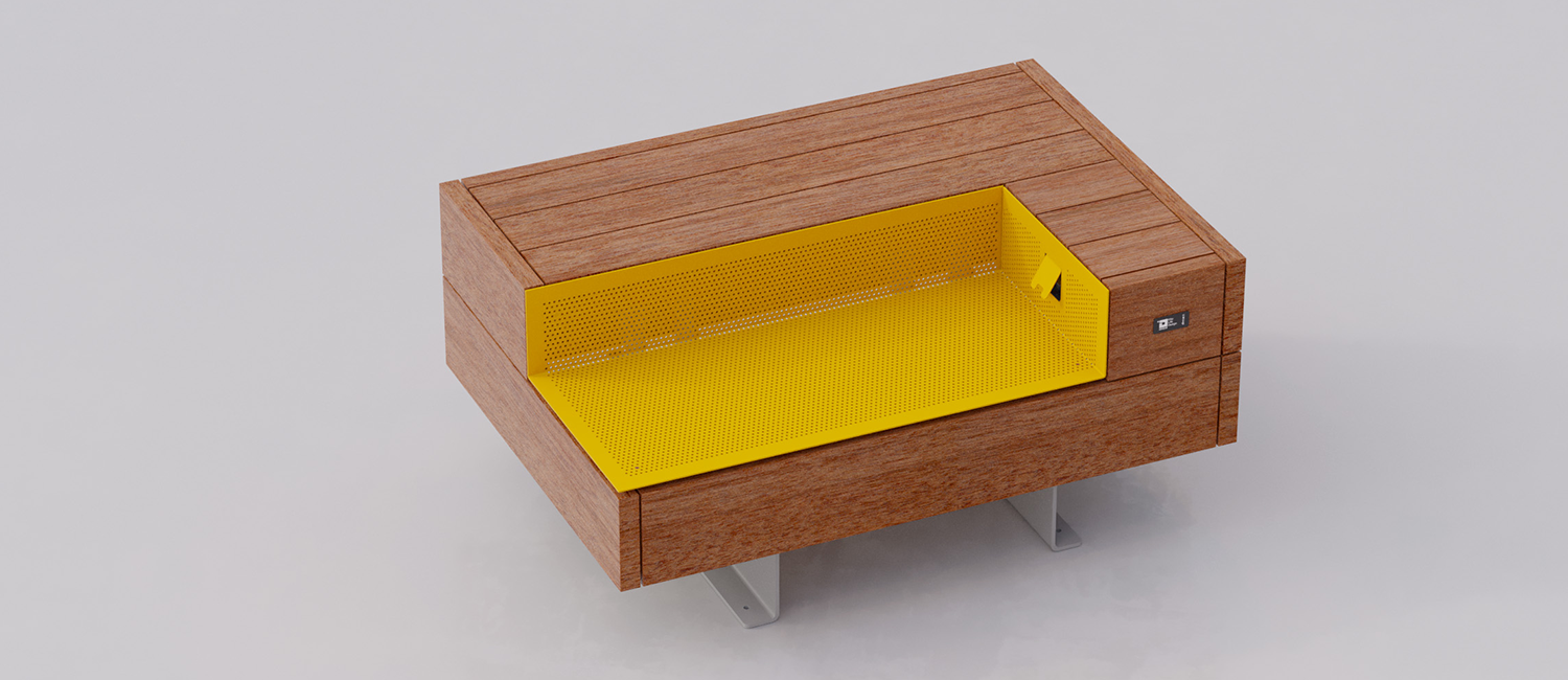 Noi bench with USB charger