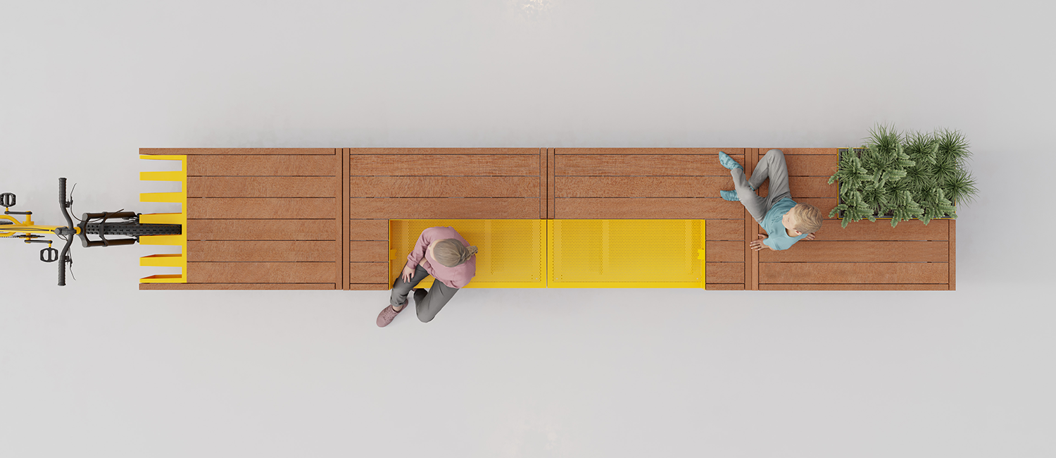 Noi bench with USB charger