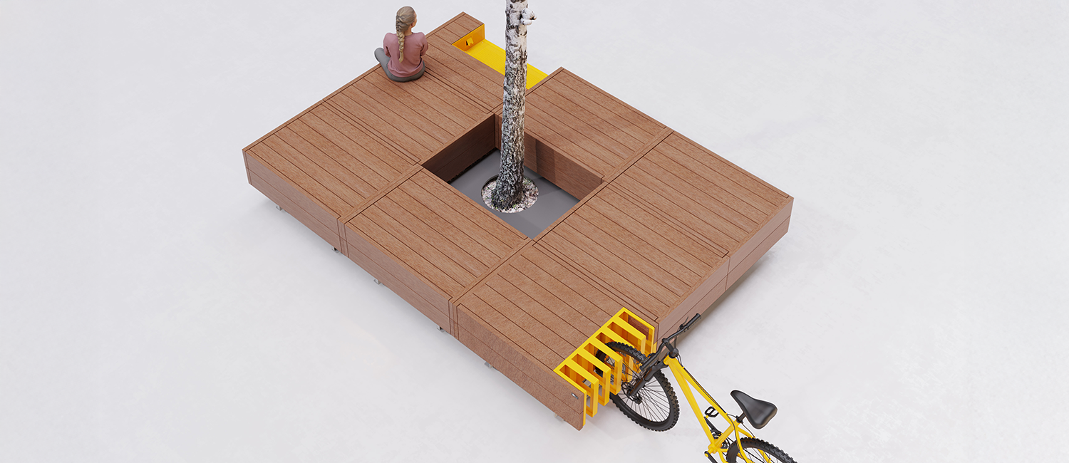 Noi bench with USB charger
