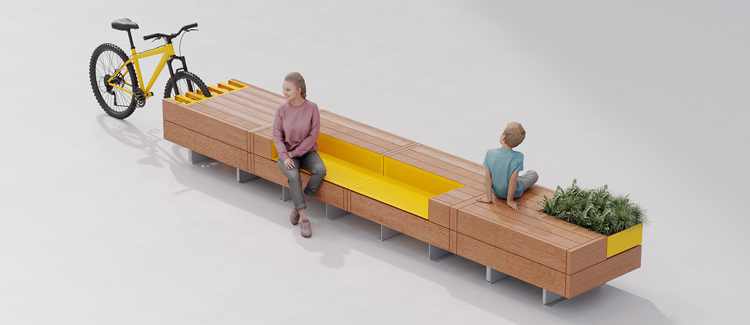 Noi bench with USB charger