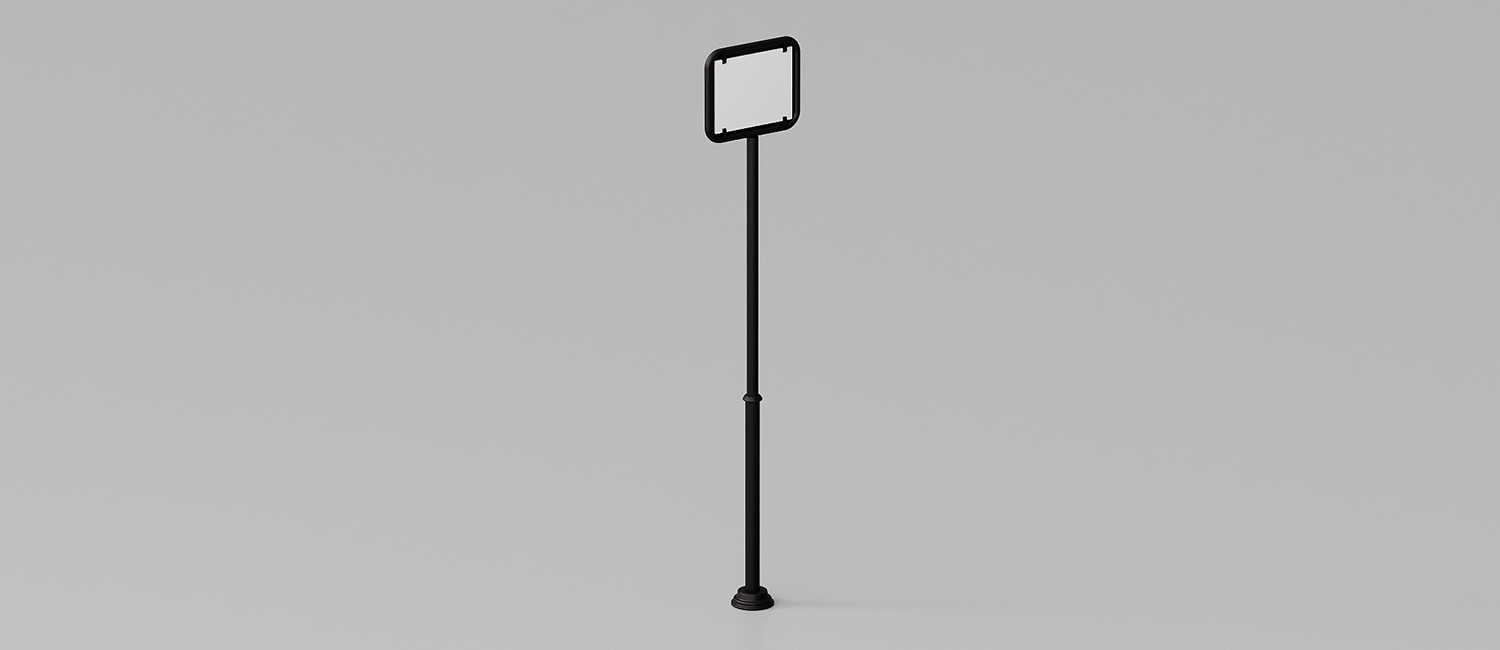 Messapia street plate with stand for ceramic plaques