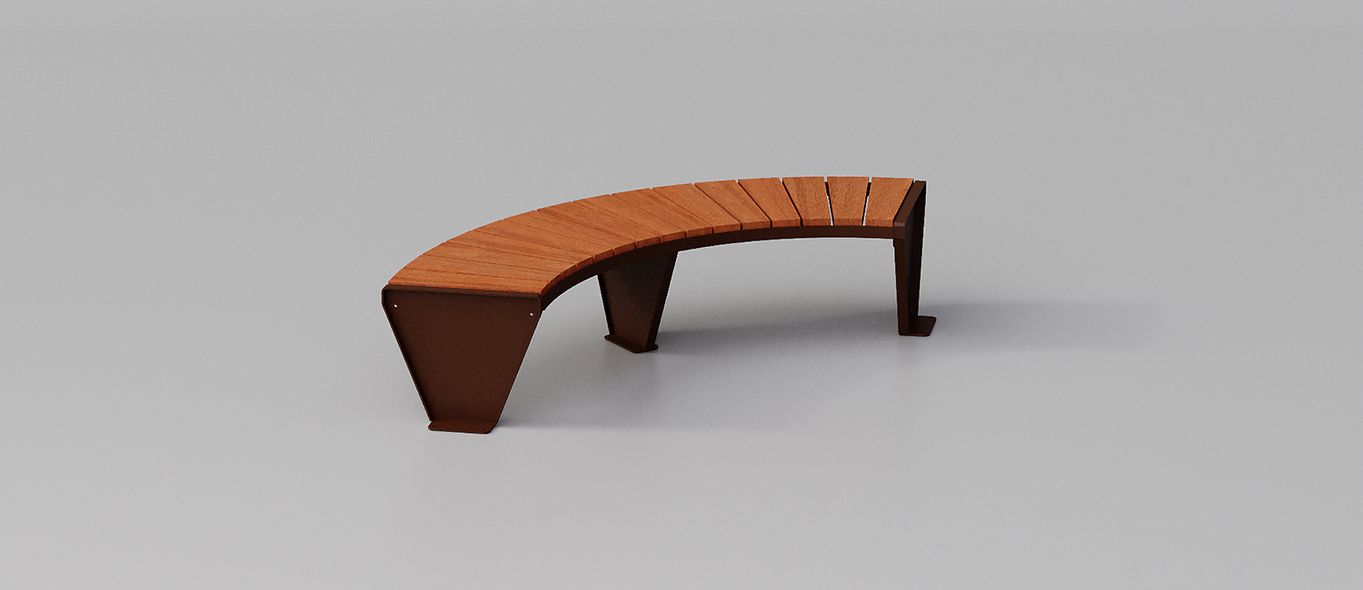 Round bench with okume wooden price lists