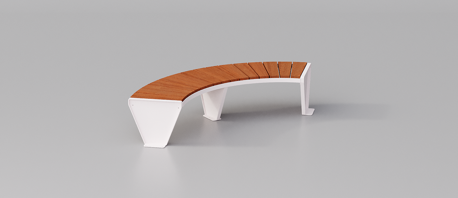 Round bench with okume wooden price lists