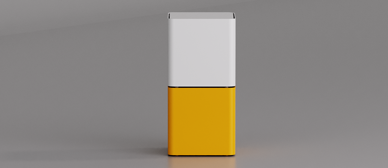 Tavolino Cubik con piano in metallo vista 3