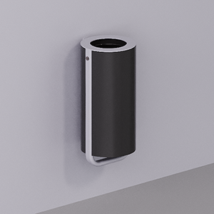 Diapason litter bin wall mounting