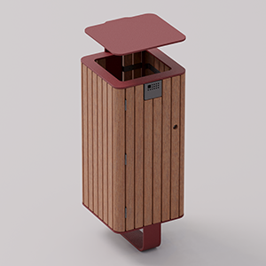 Io basket with wooden covering
