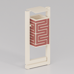 Snake litter bin with lid