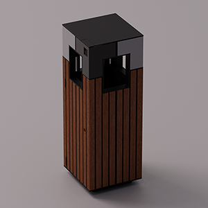 Target wood litter bin