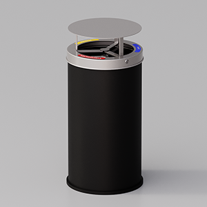 Large trash bin Elios with lid